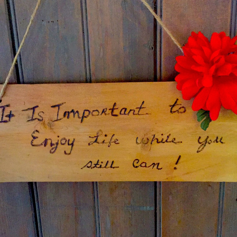 HAND BURNED CEDAR SIGN